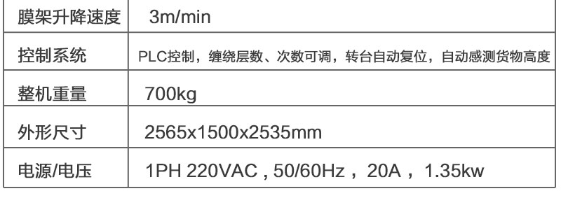 预拉型缠绕机产品详情