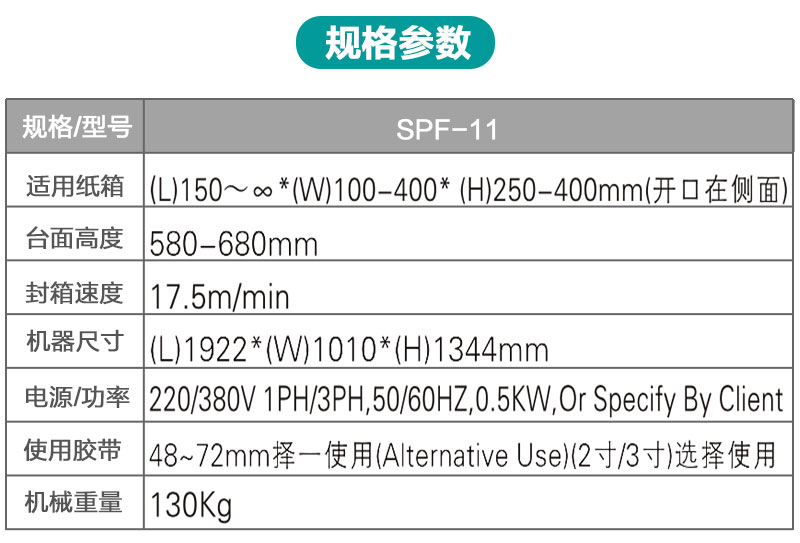 侧边封箱机产品详情